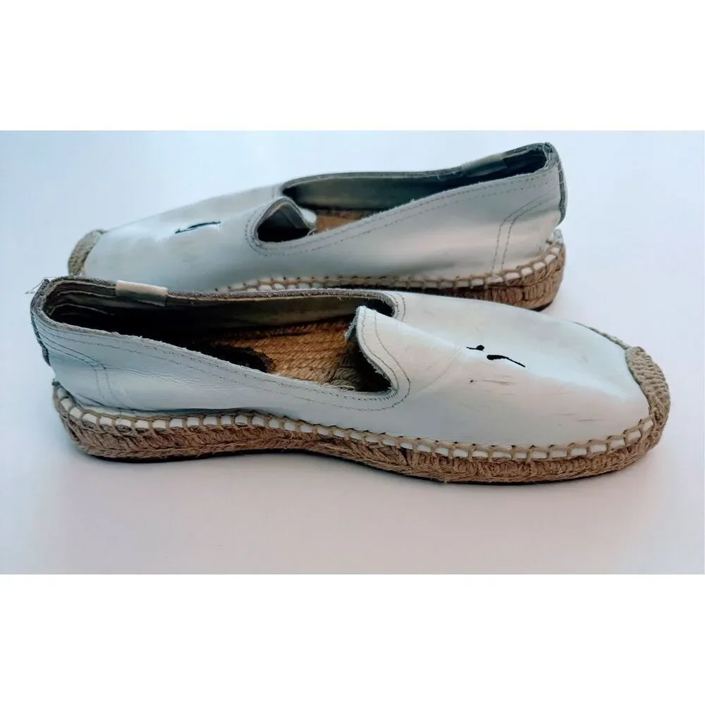 Soludos Jason Polan Wink Embroidered Leather Espadrilles Women’s Size 7‎ Shoes
